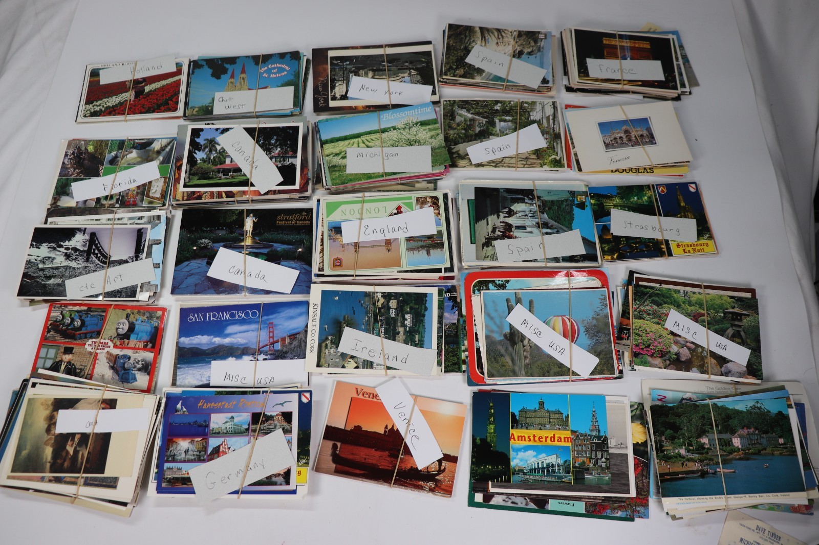 Huge VTG Postcard Collection Lot Hundreds USA Europe Travel Art i6