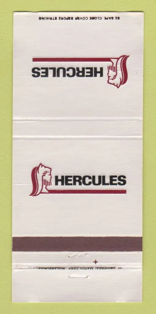 Matchbook Cover – Hercules Polypropylene Film Laminate 30 Strike
