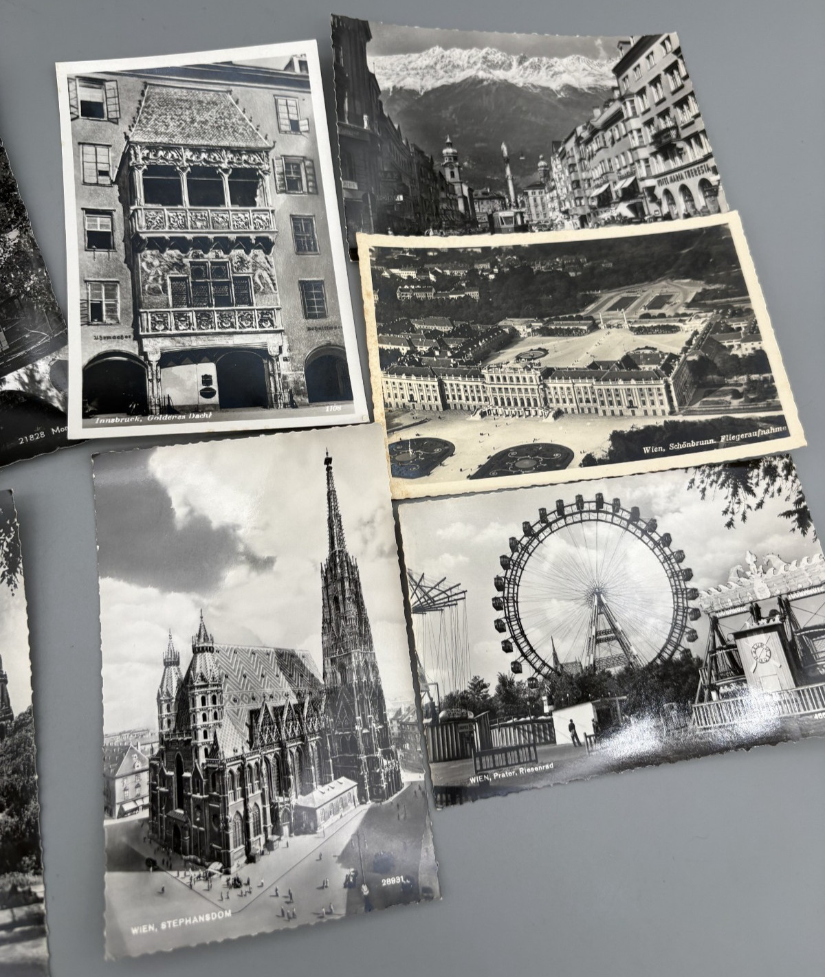 Lot of 9 Vintage Austria Postcards Various Photographs Black & White