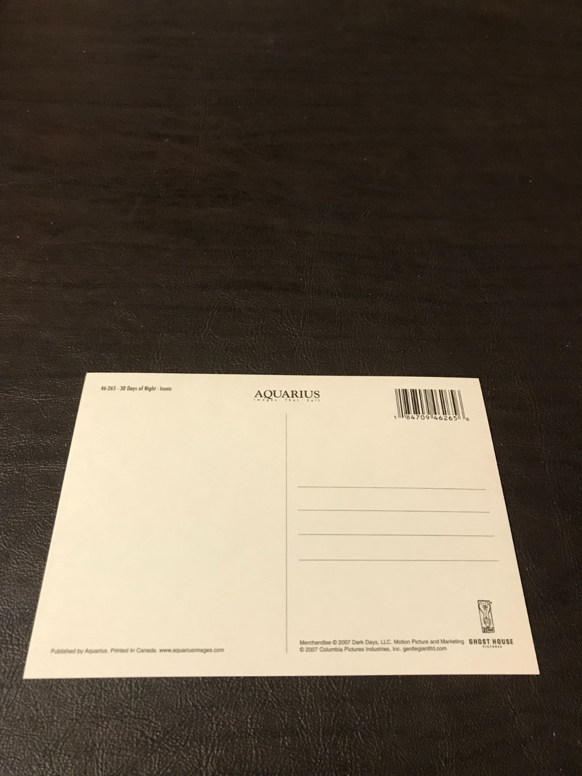 UNPOSTED MOVIE 4 X 6 POSTCARD – 30 DAYS OF NIGHT #2