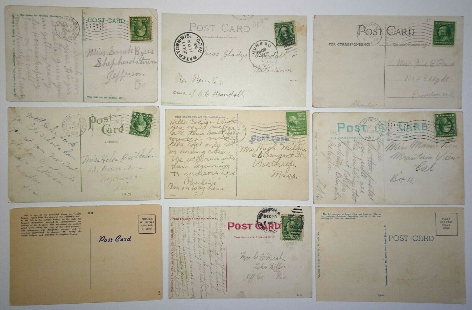 Vintage Postcard Lot of 25 Architecture Buildings Bridges Ocean in Sleeves
