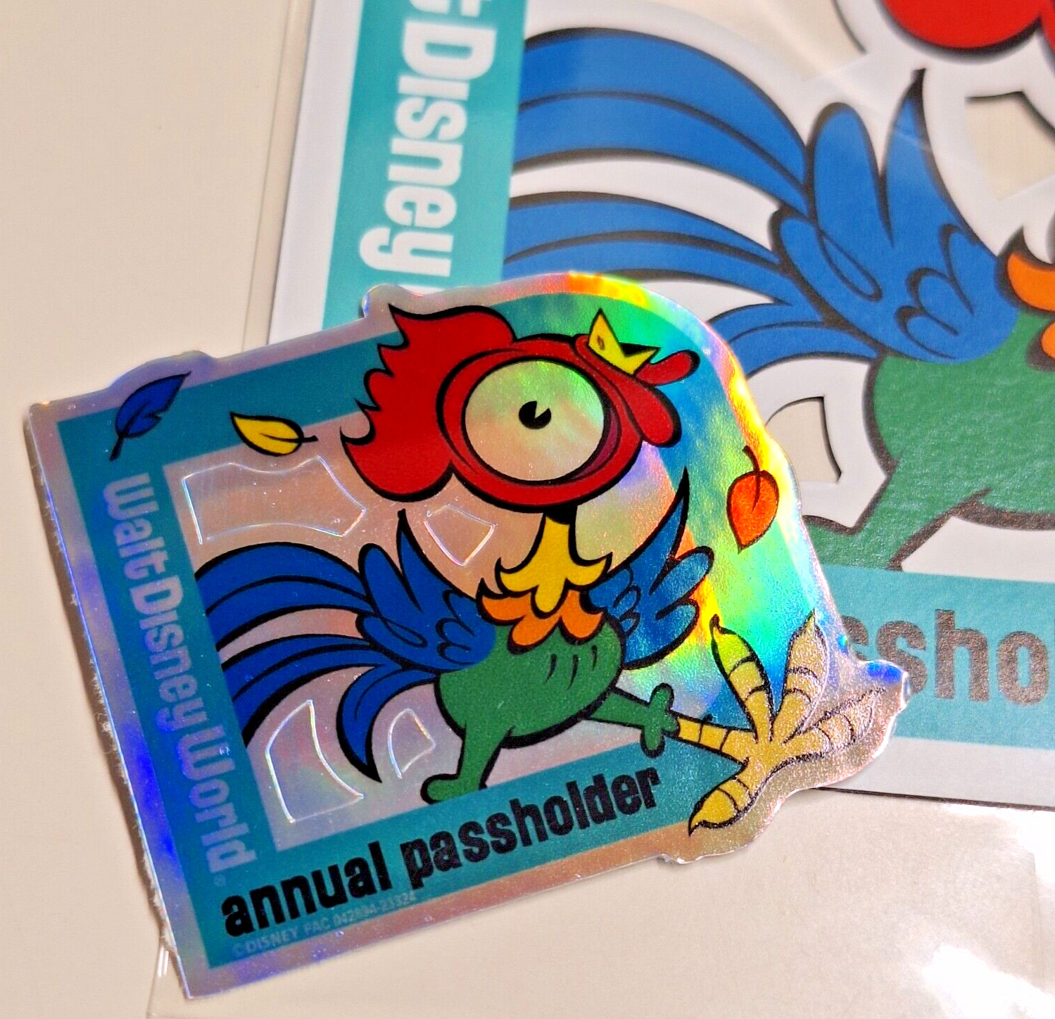 New! Hei Hei from Moana Passholder Magnet w/ free sticker. HOMEMADE! READ FIRST!