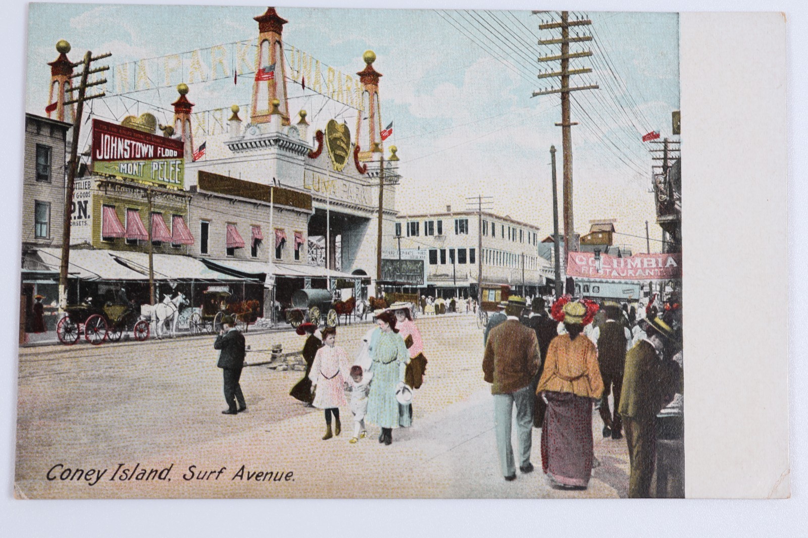 Luna Park Surf Avenue Coney Island NY Vintage Undivided Back Postcard