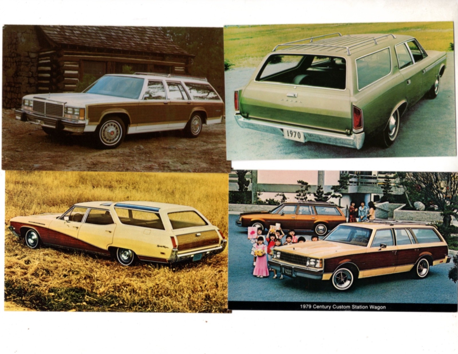ANTIQUE AUTO, STATION WAGONS, LOT OF 35 VINTAGE POSTCARDS (BL100)