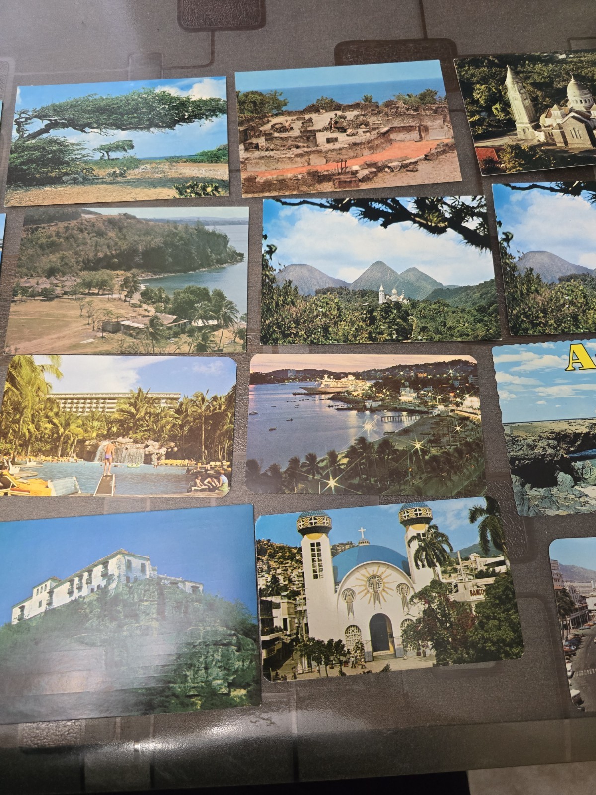 Vintage Caribbean Postcard Lot 22 Aruba Curacao Cruise Ship Scenic 1970s