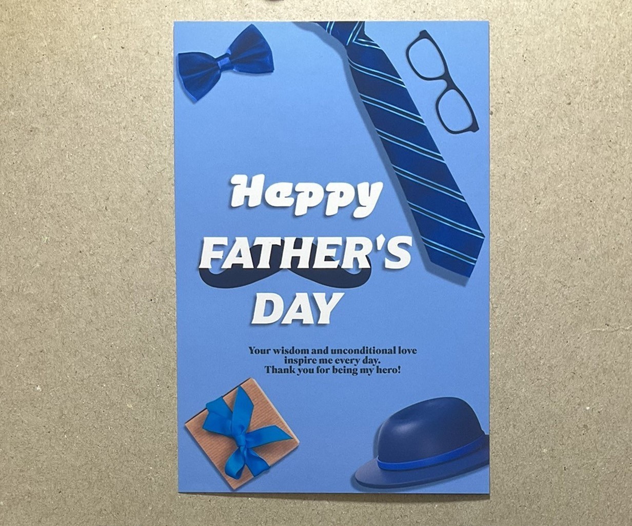 New postcard 4×6 Happy Father’s Day