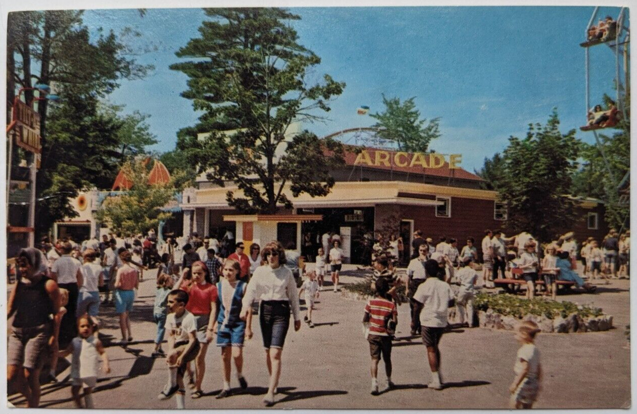 Canobie Park Salem New Hampshire Amusement Park Arcade Vintage Postcard c1960s