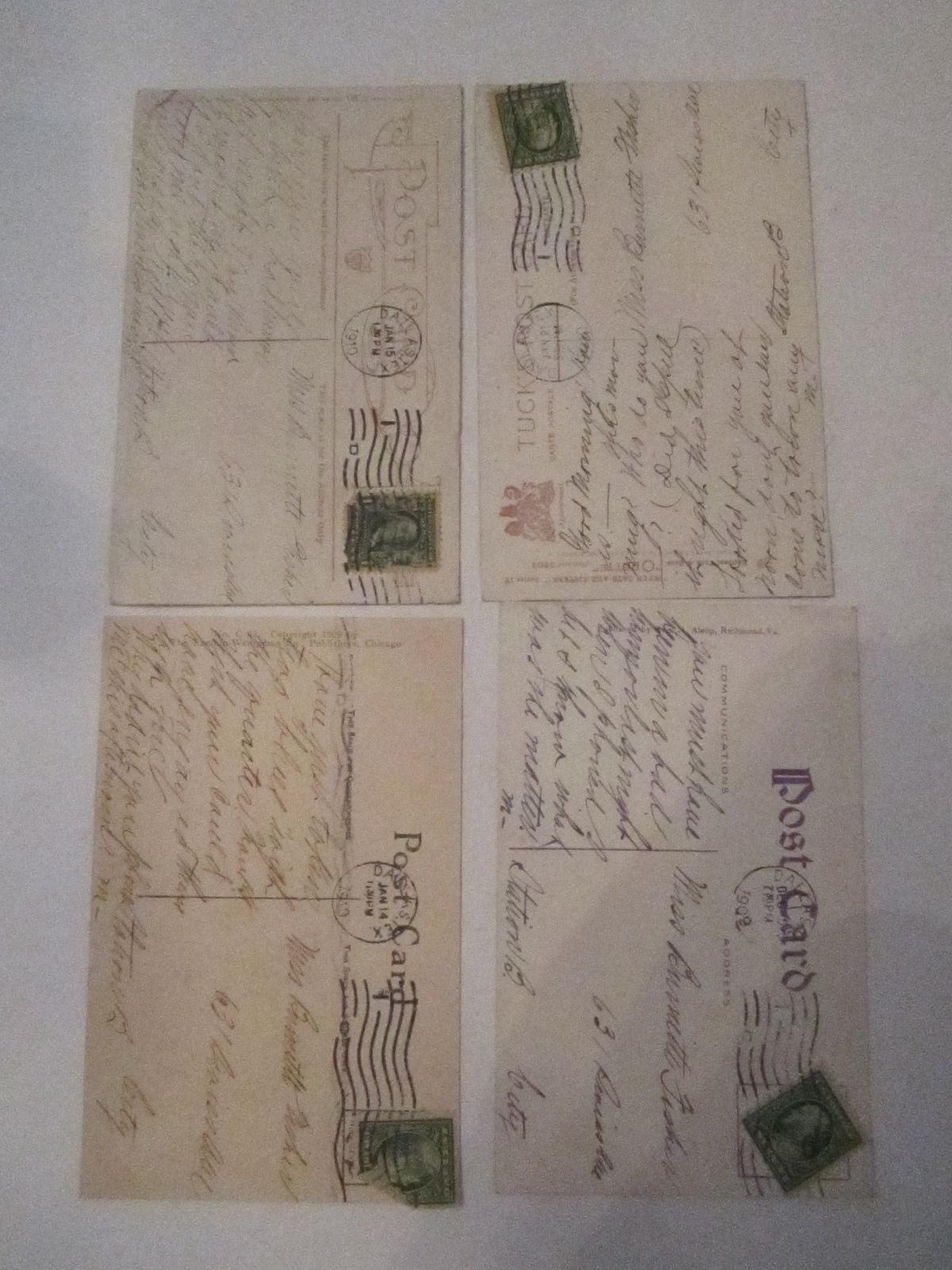 20 VINTAGE POSTCARDS – VARIOUS ARTISTS – PRE 1911 – COLLECTIBLE – LOT F TUB ABC