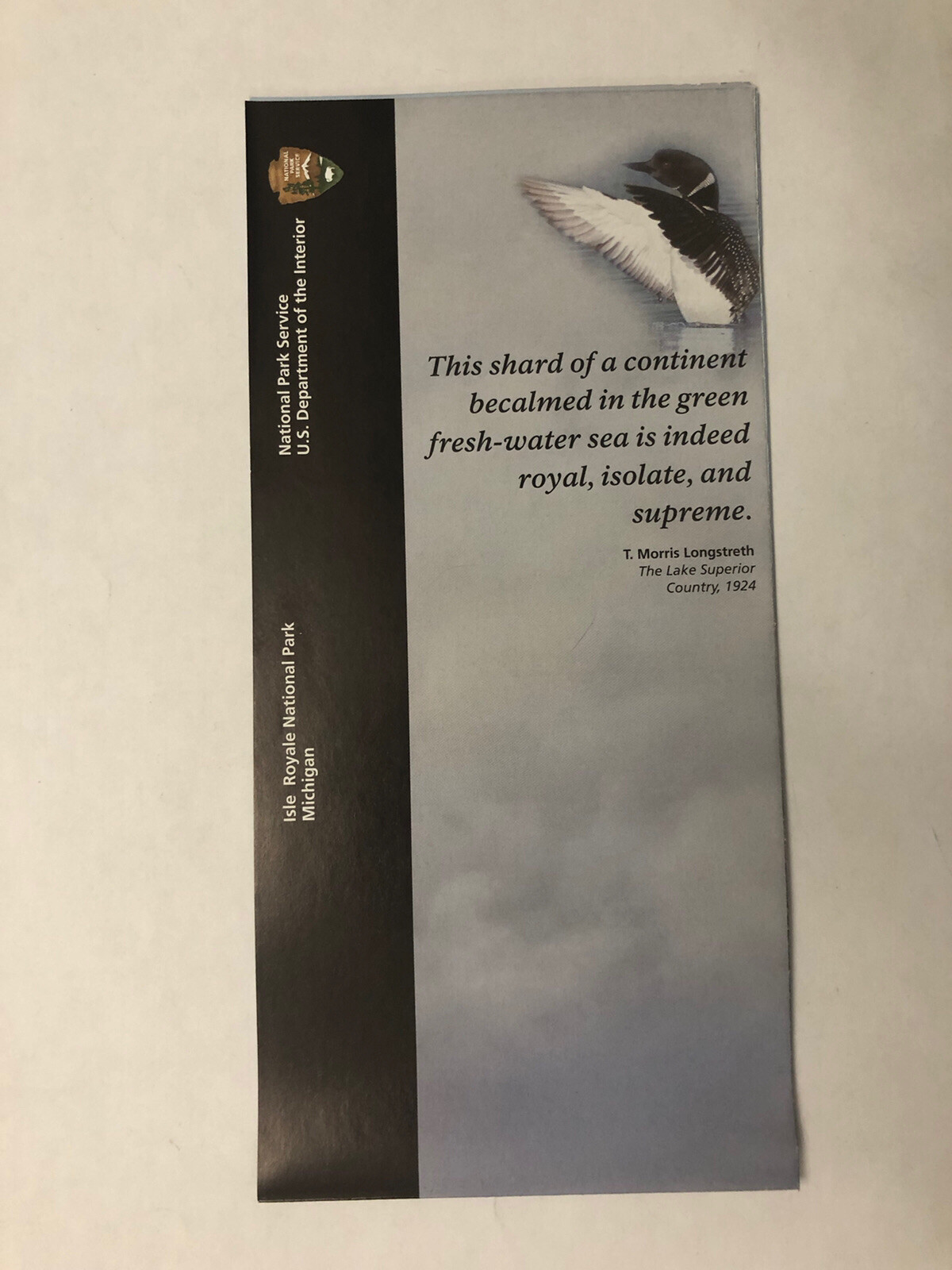 Isle Royale National Park Unigrid Brochure Map NPS Newest Version Michigan NEW