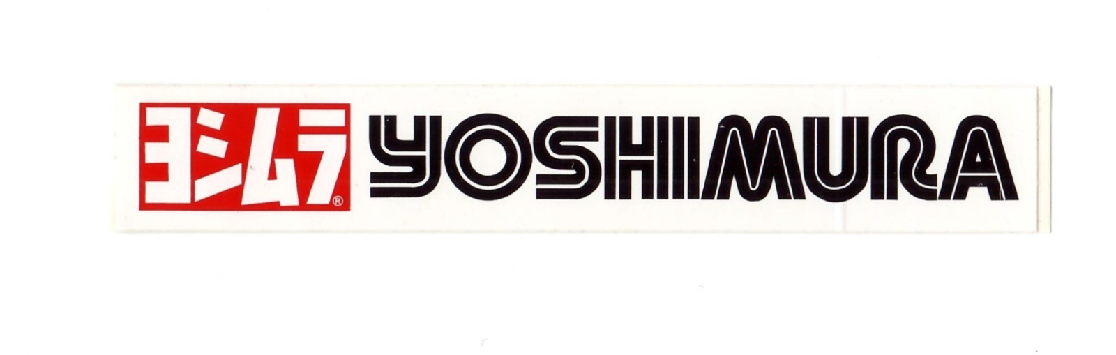 Vintage Sticker Yoshimura Red Black White Vinyl Original Long Rectangle