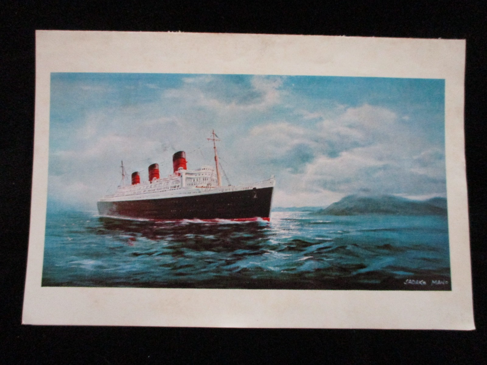 QUEEN MARY Transatlantic Ocean Liner Cruise Vintage Ship UNPOSTED Postcard