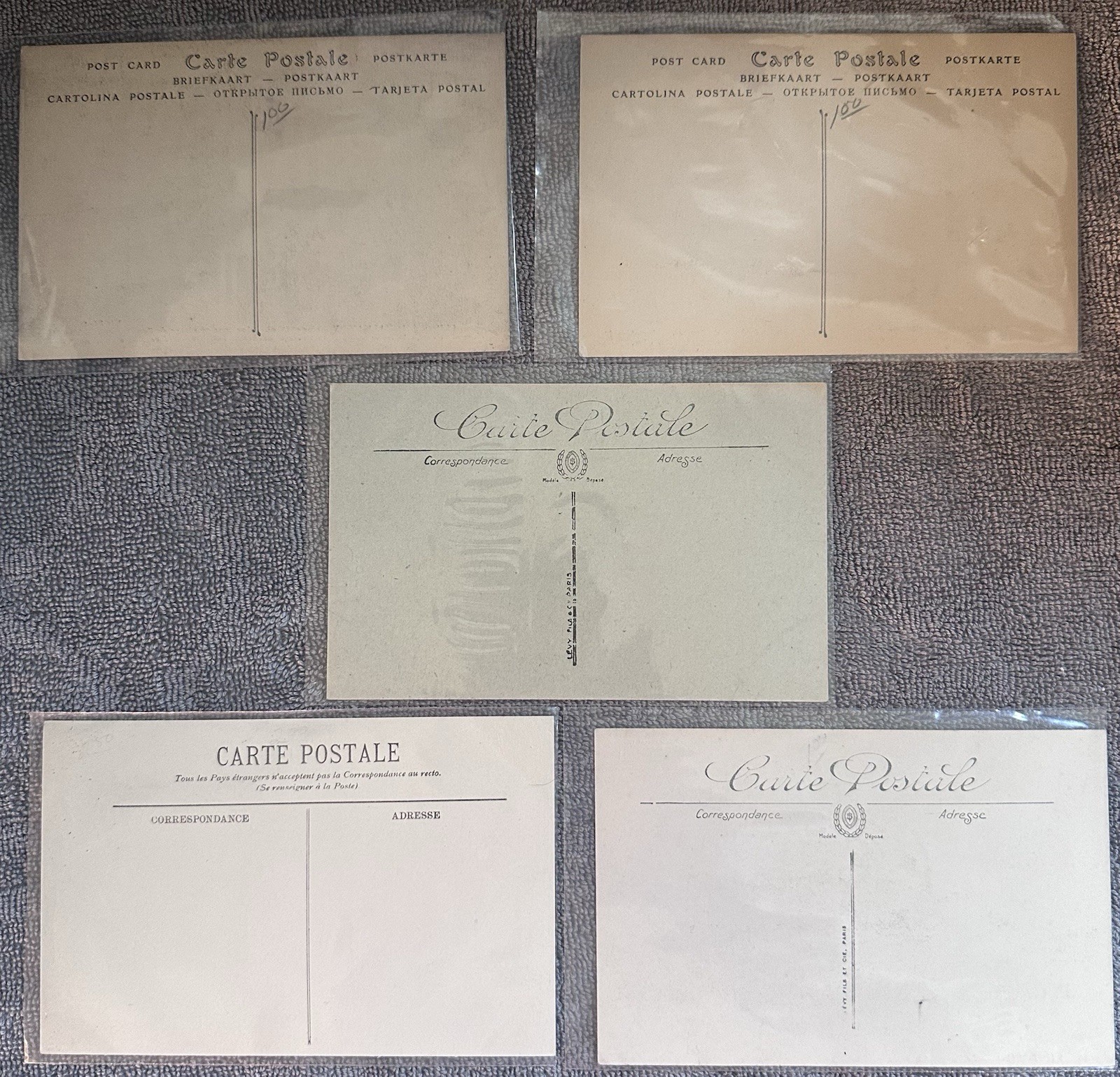 Vintage Early 20th Century France Postcard Lot of 12 – Unposted
