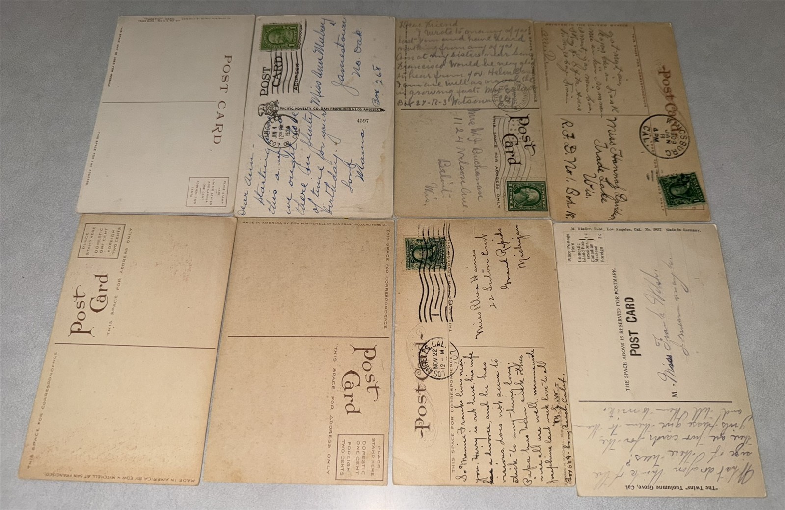 38 different 1907-1920 California Redwood Postcards Redwood Trees Awesome lot!