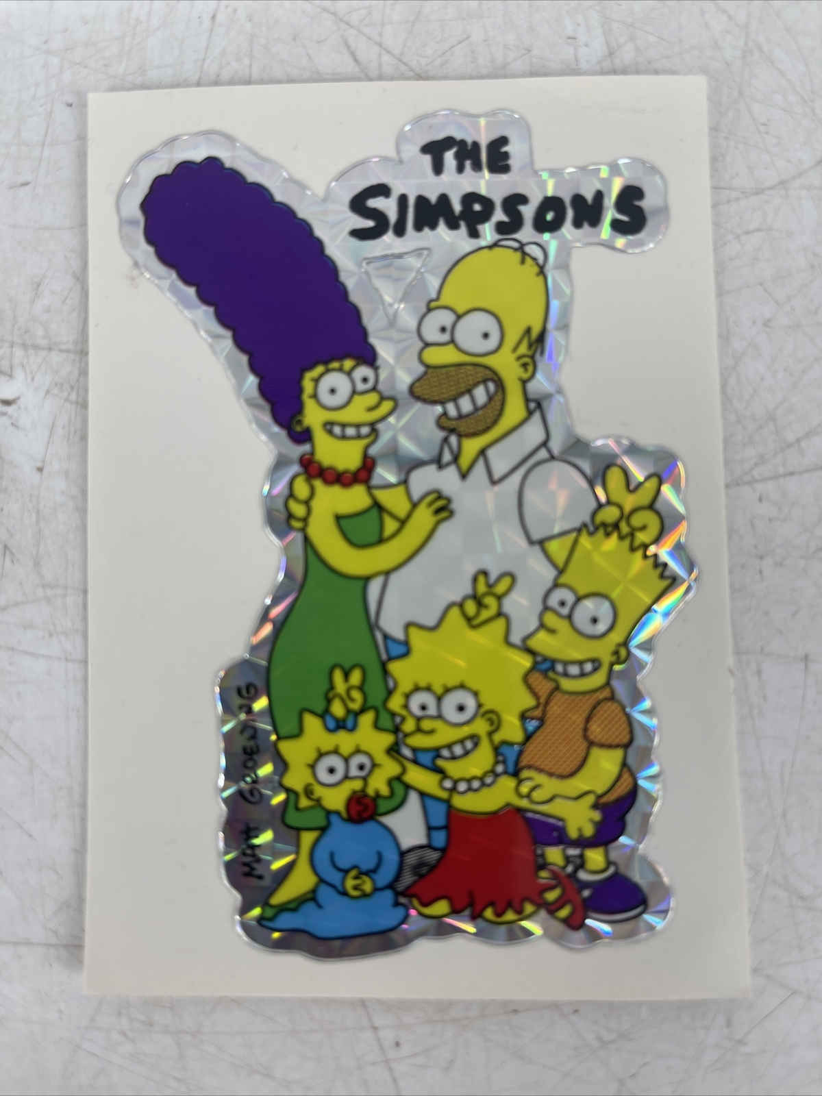 1980s The Simpsons Vending Machine Prism Shiny Sticker Bart Homer Marge Lisa Mag