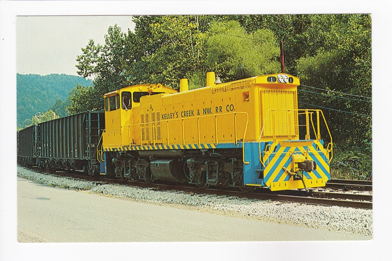 Kelly’s Creek & Northwestern Railroad’s Unit Number 1 Ward WV Chrome Postcard