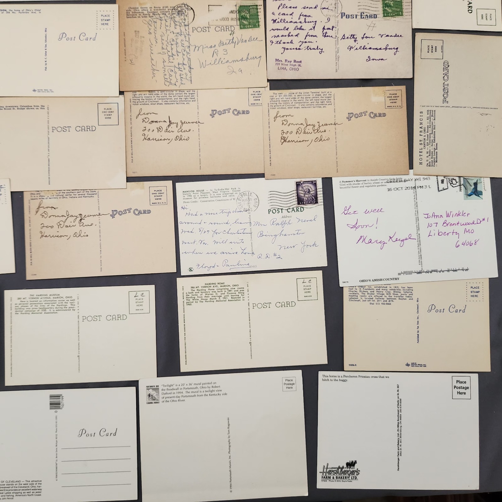 Lot of 75 OHIO Postcard Wildlife Nature Cities Landmark 1930’s -2000’s Mix