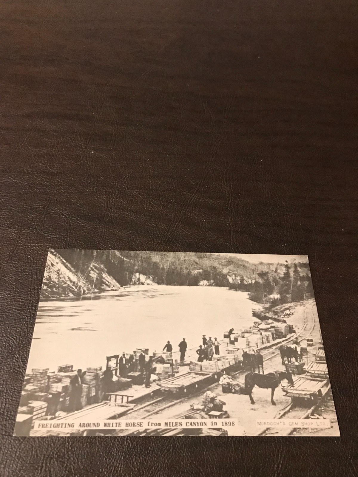 UNPOSTED POSTCARD – CANADA: AROUND WHITE HORSE FROM MILES CANYON IN 1898 – YUKON