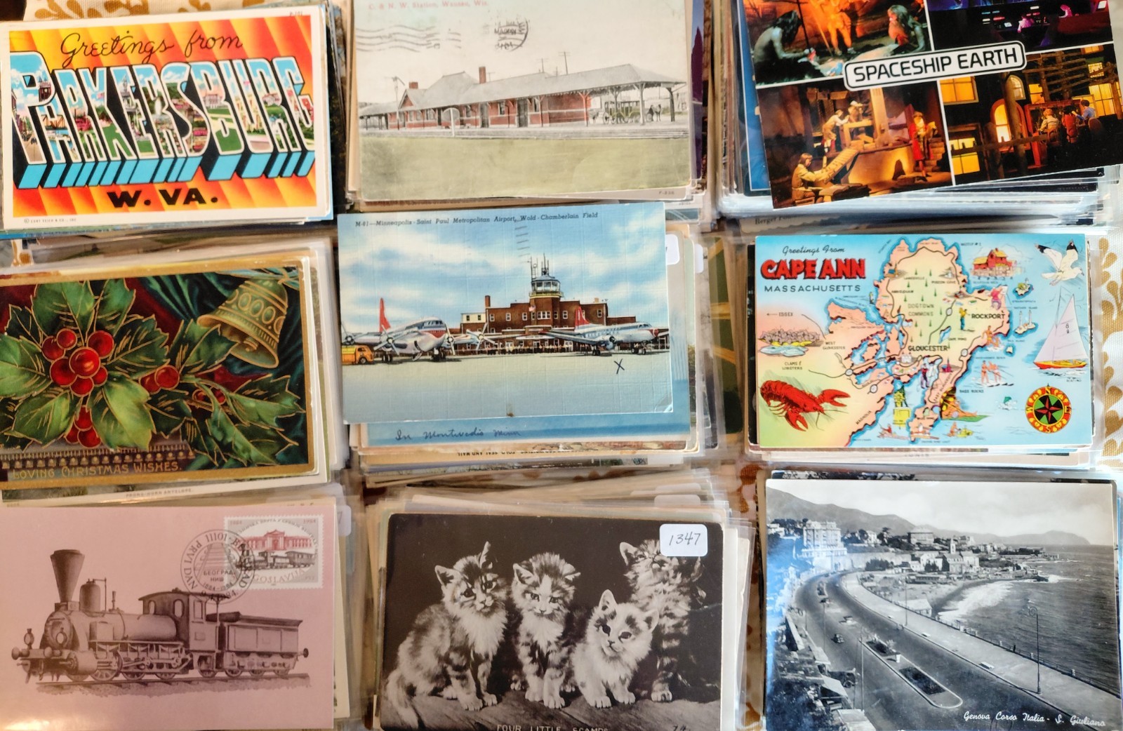 Random Lot 50+ Postcards RPPC DB WB Linen Dealer Stock