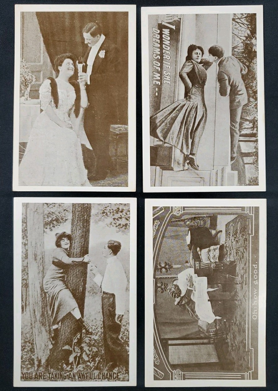 Popular Products Post Card Romantic Couple Date Kiss Unused Lot #4 See Pics