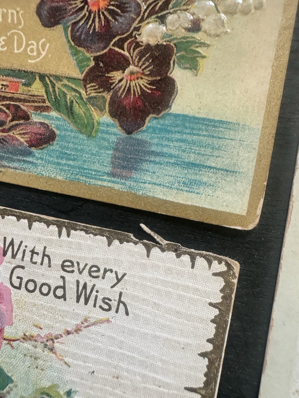 Embossed Victorian Early 1900s Postcards Greetings Floral Antique Vintage Set/10