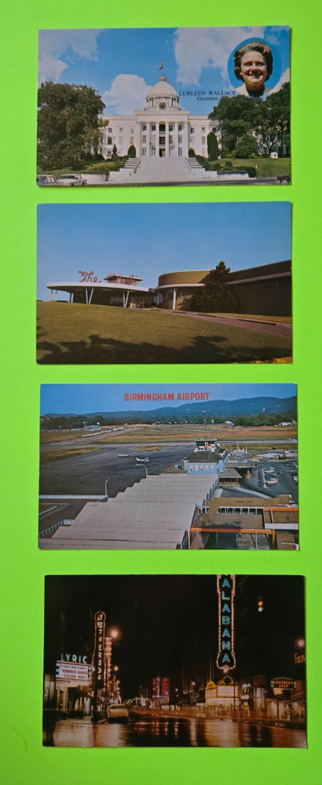 Lot of 7 Unpostmarked Postcards – Birmingham, AL and the Alabama State Capitol