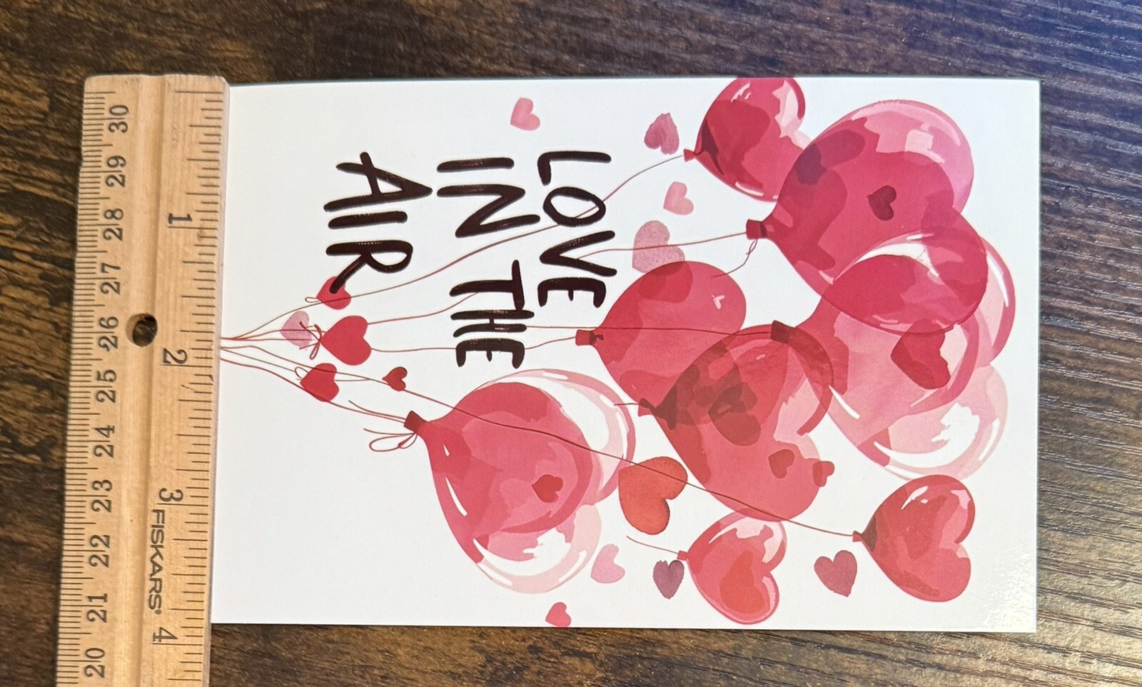 Love In The Air Heart Balloons Valentine #4859 Postcard Card Ephemera Journal