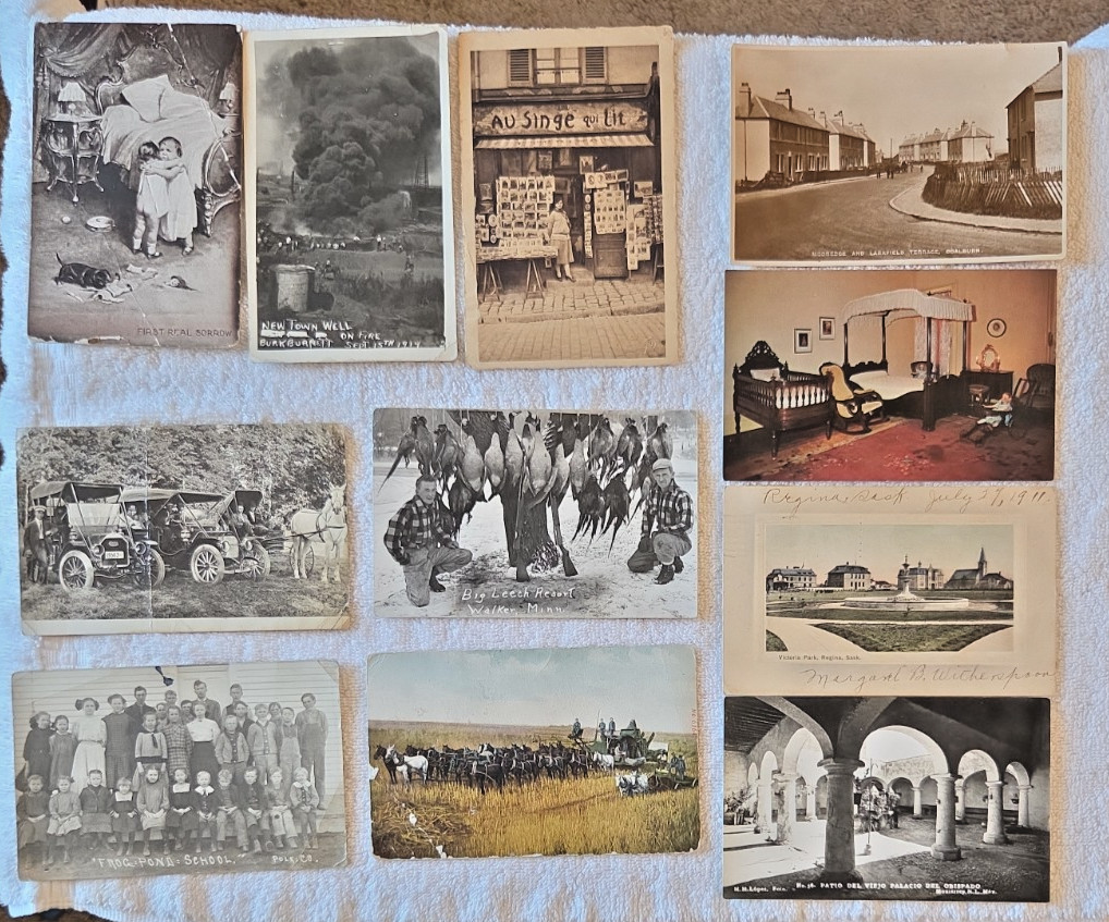 Antique Lot of 11 Souvenir Postcards some postmarked