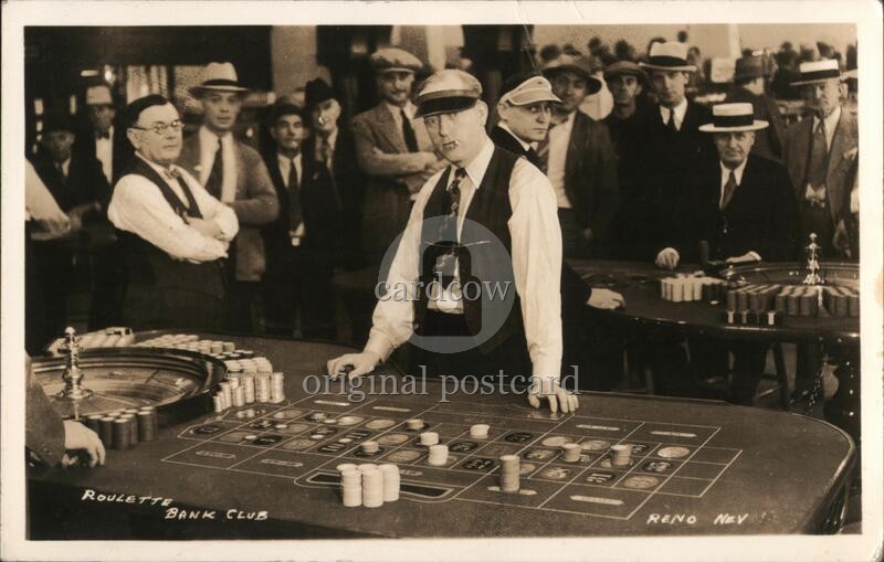 Reno, Nevada NV Roulette Bank Club 1938 Original Vintage Real Photo RPPC