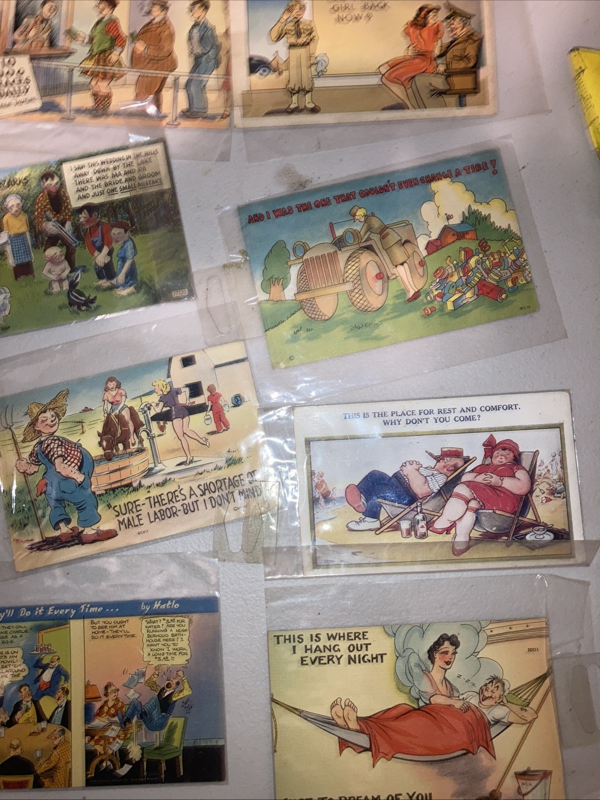 Antique Vintage Postcards LOT 1915-1946 WW2 Era Stamped Dated Sleeved DETAILS