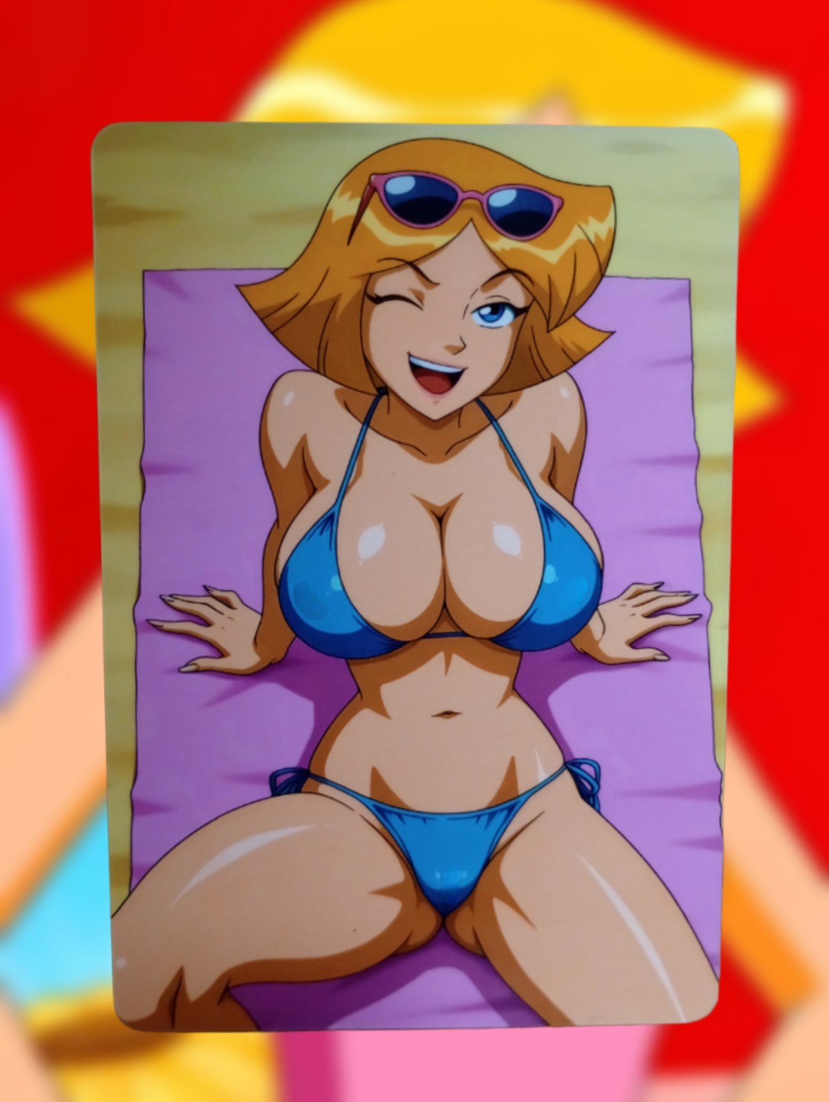 Clover Totally Spies! Anime Waifu Sexy Goddess Doujin Lewd Hentai Card