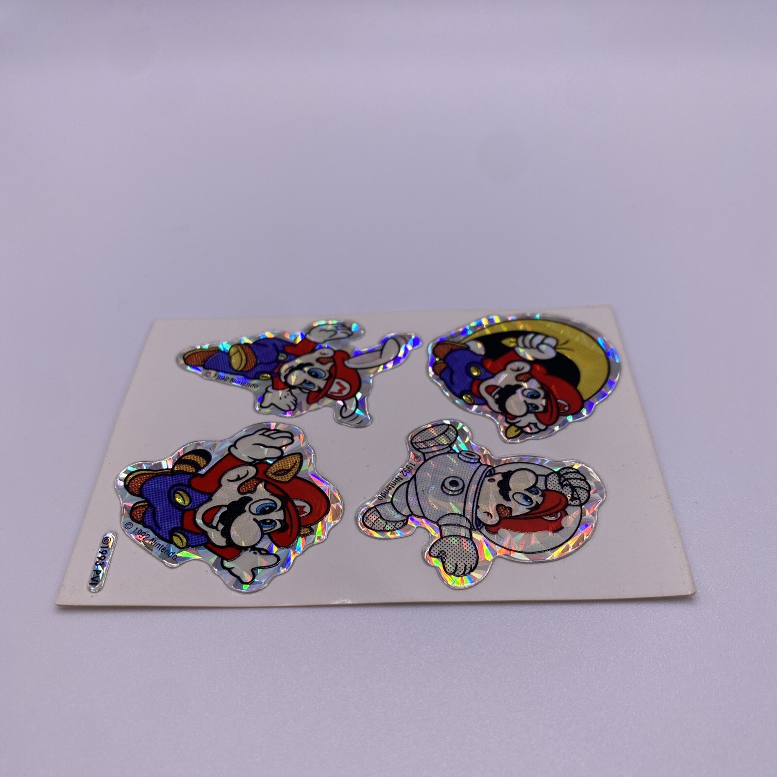 RARE Vintage 1993 PVI Mario Prism Vending Machine Sticker Nintendo Mario Bros