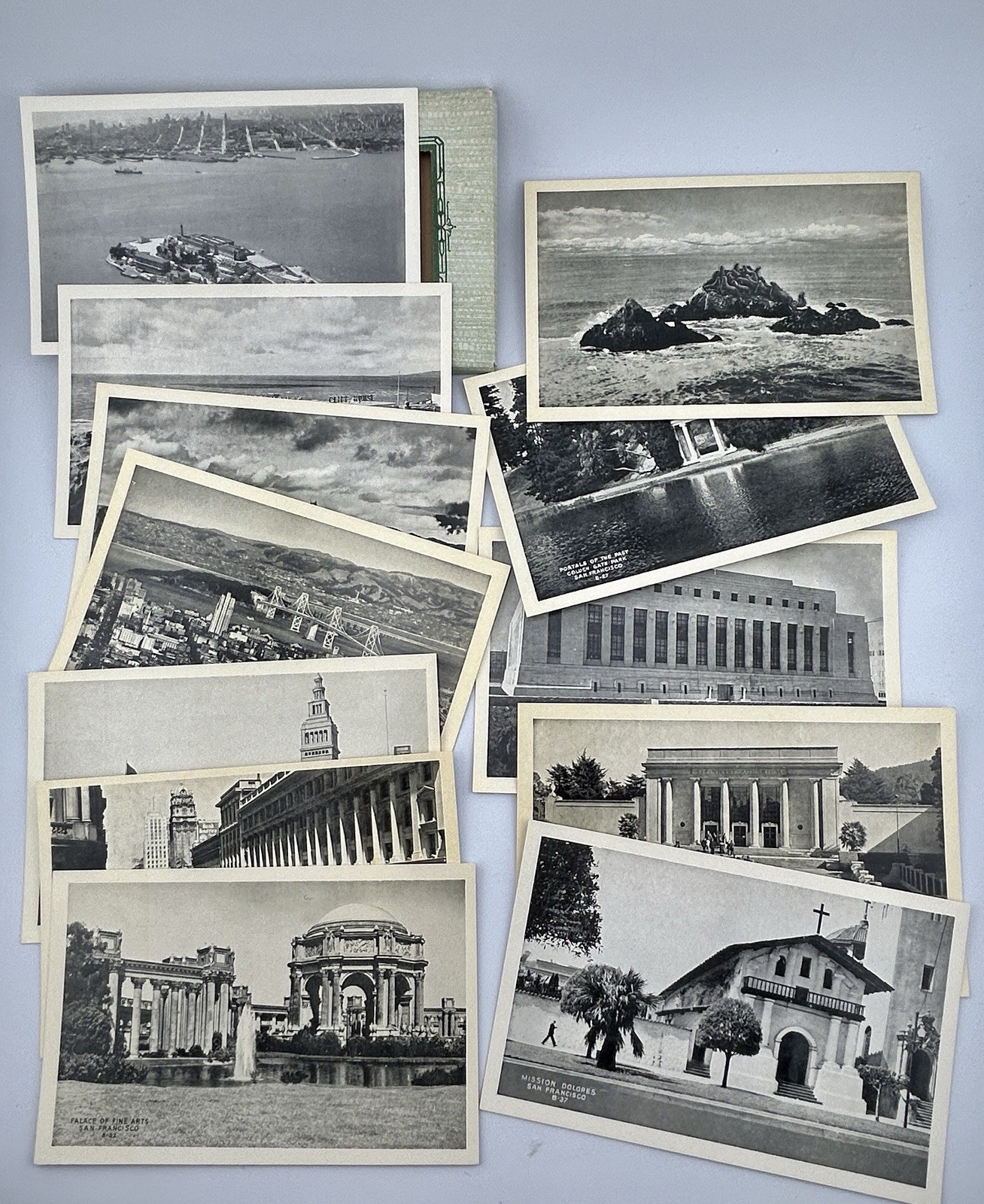 San Francisco Photo Postcards 1940s Cliff House Sleeve 12/20 Unused VTG