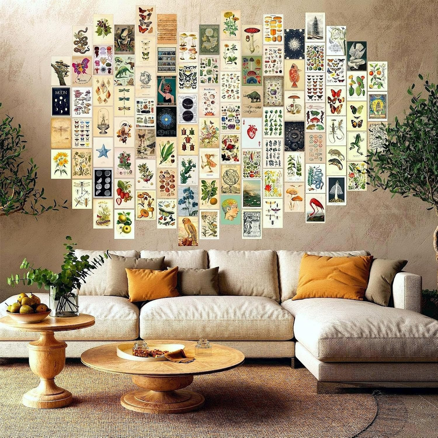 100 PCS Vintage Postcard Set,Post Cards for Mailing 4X6 Retro Style Cottagecore