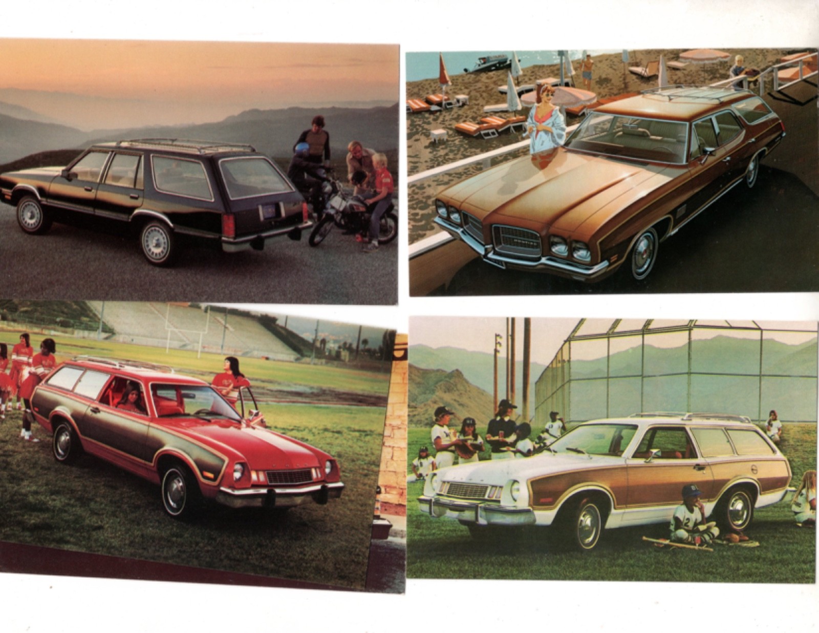 ANTIQUE AUTO, STATION WAGONS, LOT OF 35 VINTAGE POSTCARDS (BL100)