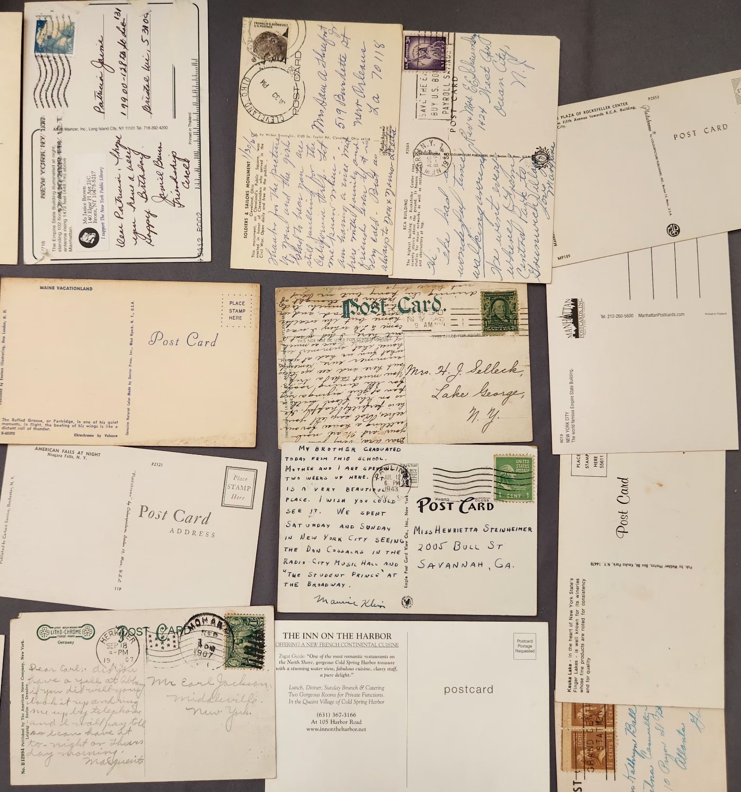 Lot of 89 NEW YORK Postcard Wildlife Nature Cities Landmark 1907 -2000’s Mix