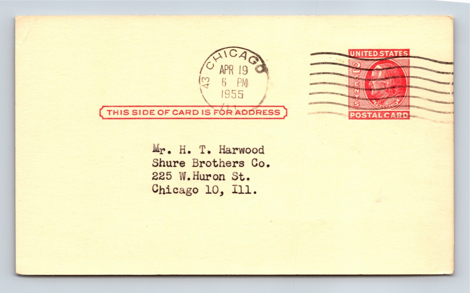 1955 Electronics Buyer Guide Issue Closing Dates Chicago Illinois Postcard