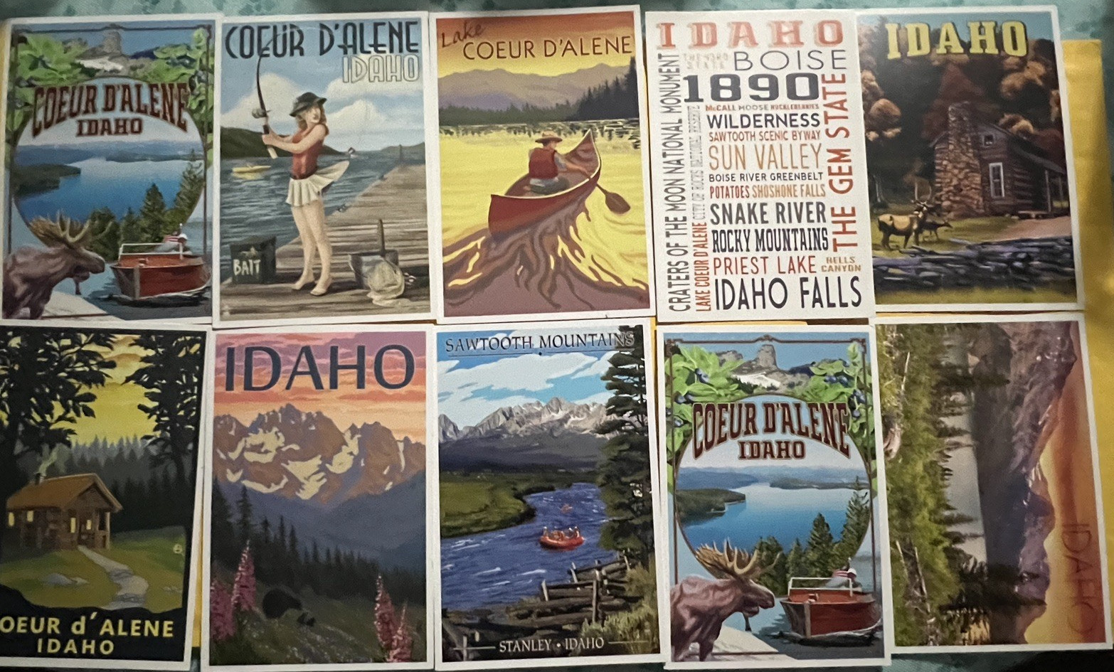 Idaho Lantern Press Postcards- Scenic- 6×4 Lot of 10