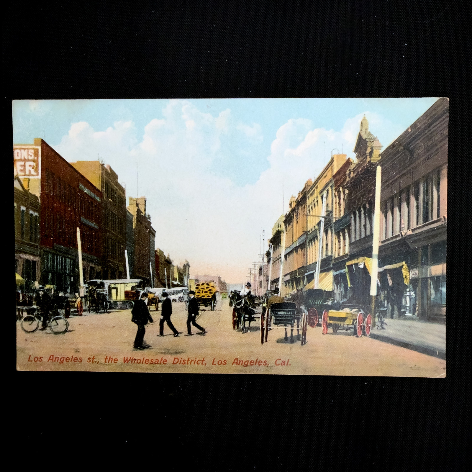 Antique Los Angeles Street View Postcard Lot Broadway Main Spring St CA c1900s