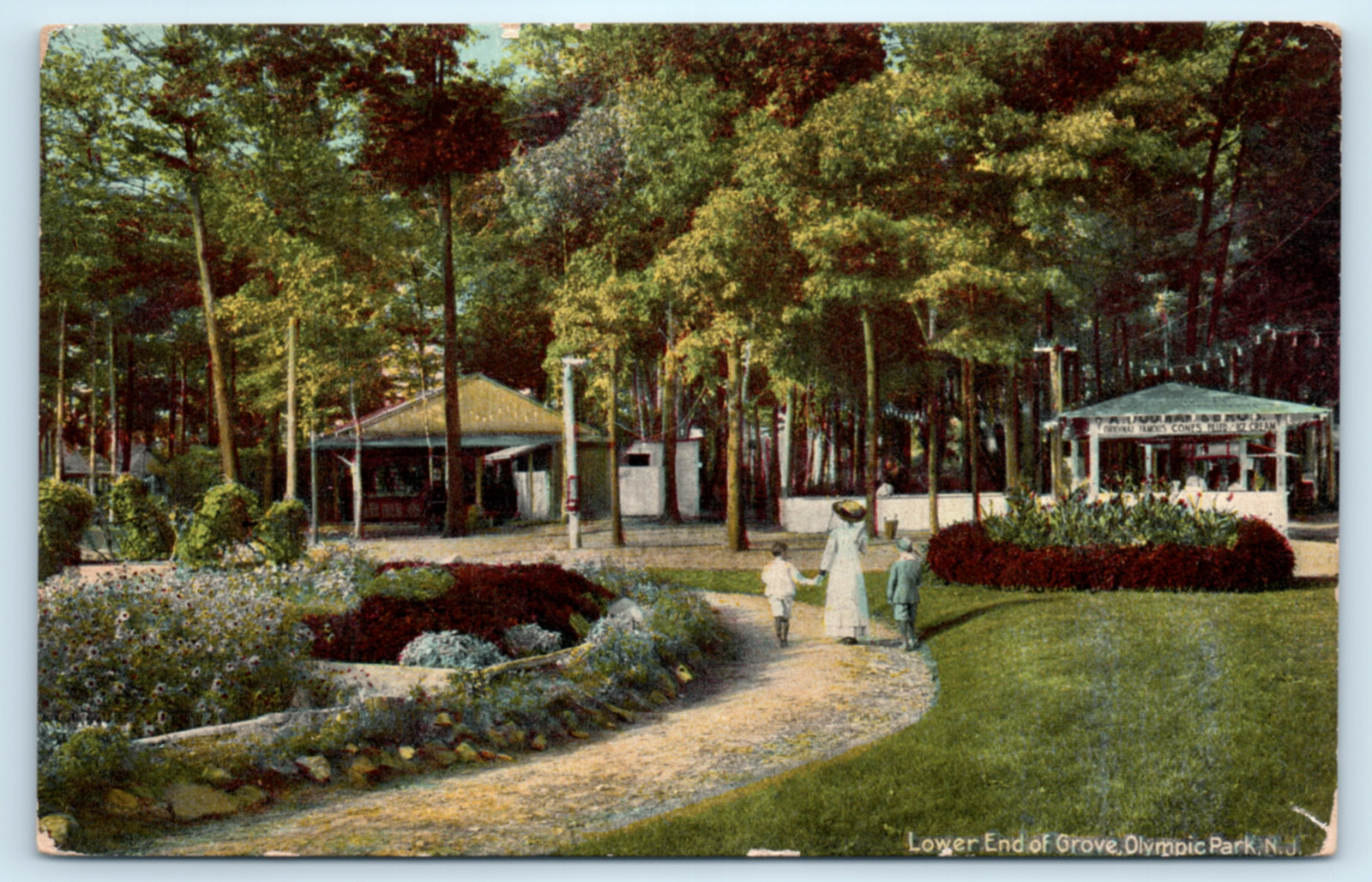Olympic Park Amusement Irvington NJ Lower Grove Postcard