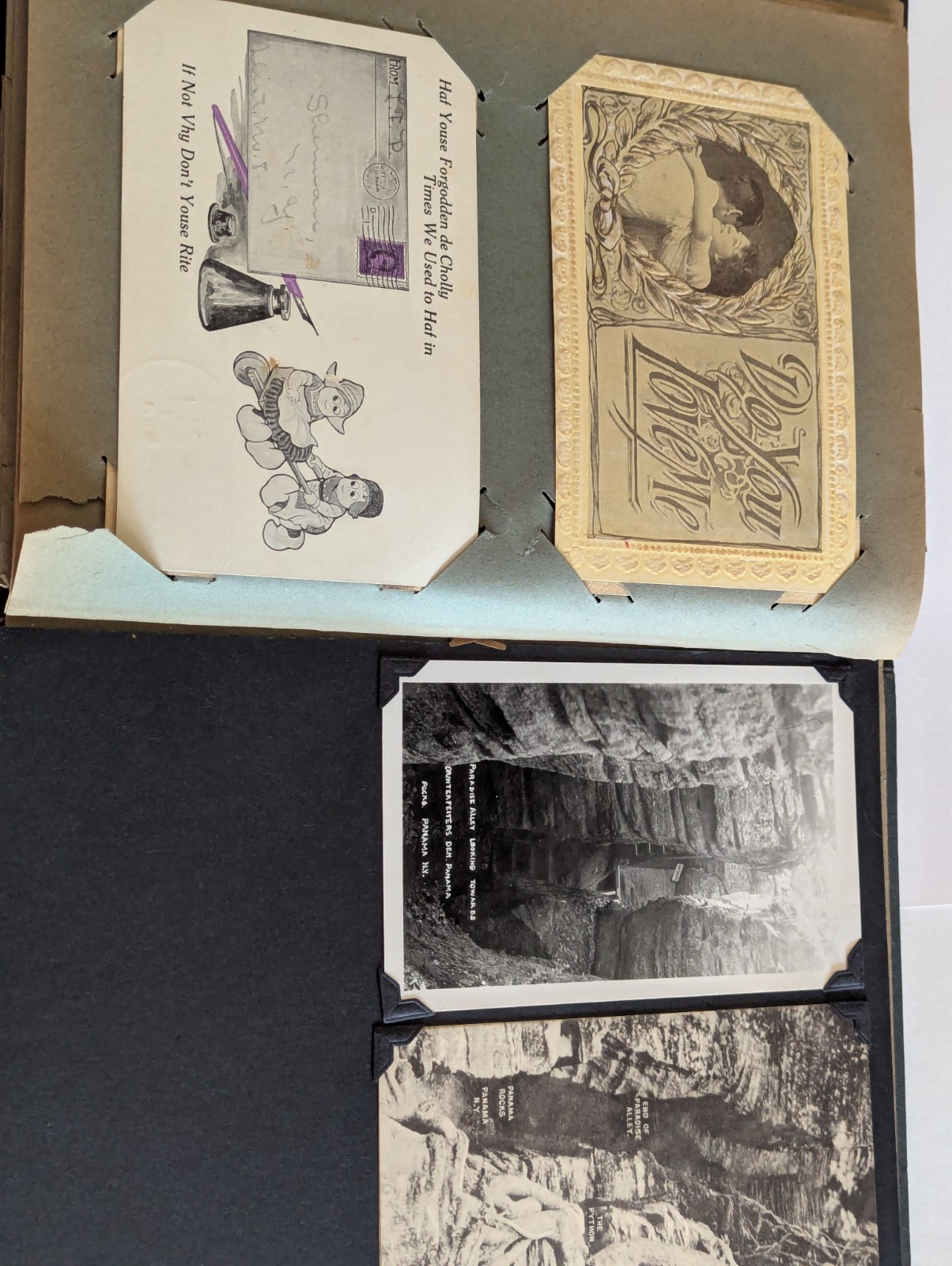 Antique Post Card Lot Book – Some Mailed – See Video – Many Pictures