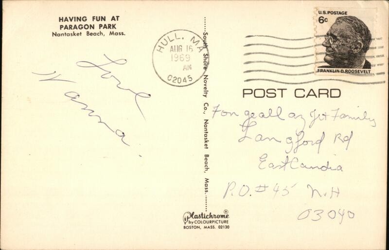 Nantasket Beach, Massachusetts MA Having Fun Paragon Park 1969 Hull Vintage