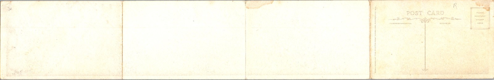 C.1917 ROCKFORD, IL ILLINOIS CAMP GRANT HOSPITAL UNIT QUADRUPLE Postcard Q16