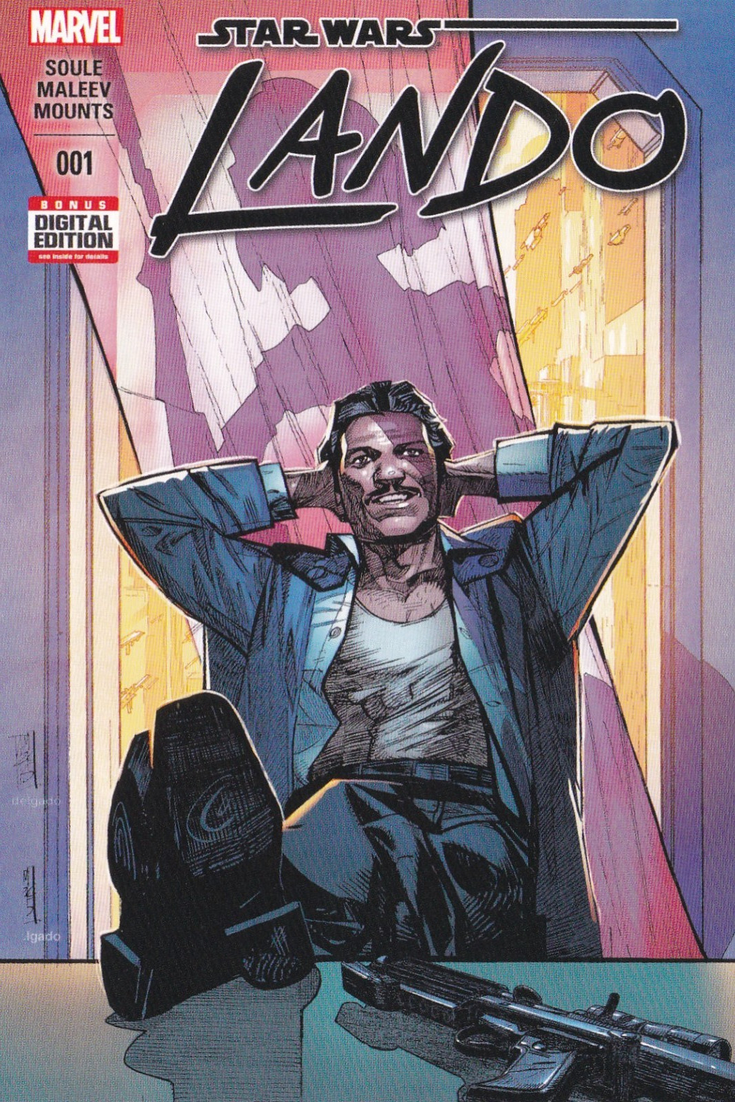 Star Wars #1 Issue Lando Marvel Comic Book Cover 2015 Postcard 2024
