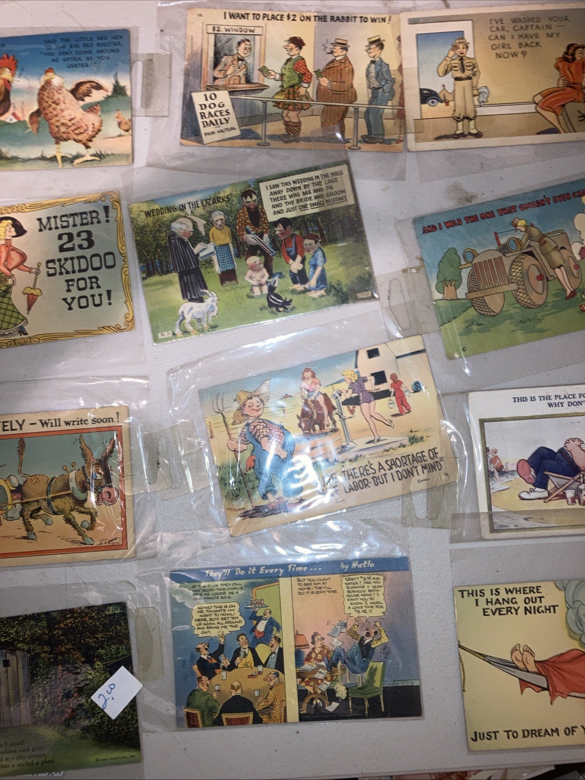 Antique Vintage Postcards LOT 1915-1946 WW2 Era Stamped Dated Sleeved DETAILS