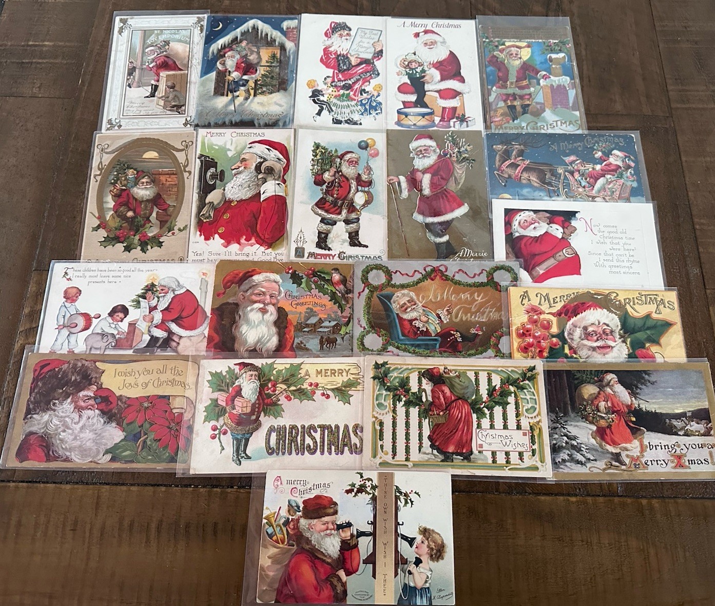 Big ~Lot of 20~Antique~SANTA CLAUS~Christmas Postcards~Great Variety-in sleeves