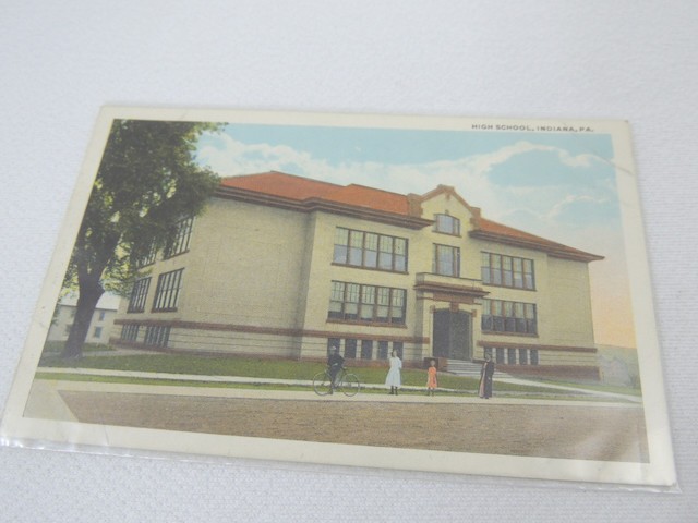 9 Vintage Antique Indiana Pa Town Postcard Photographs w/ Sleeves