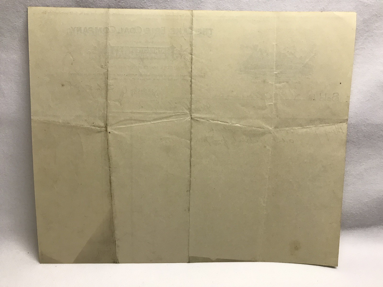 1898 The Lake Erie Coal Company Sandusky Ohio Invoice Sold Buyer Marblehead Ohio
