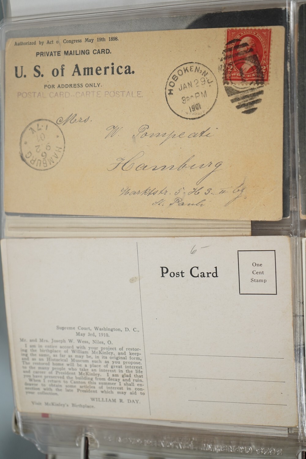 US 1900s–1980s WILLIAM McKINLEY COLLECTION OF 300+ POSTCARDS MINT & USED