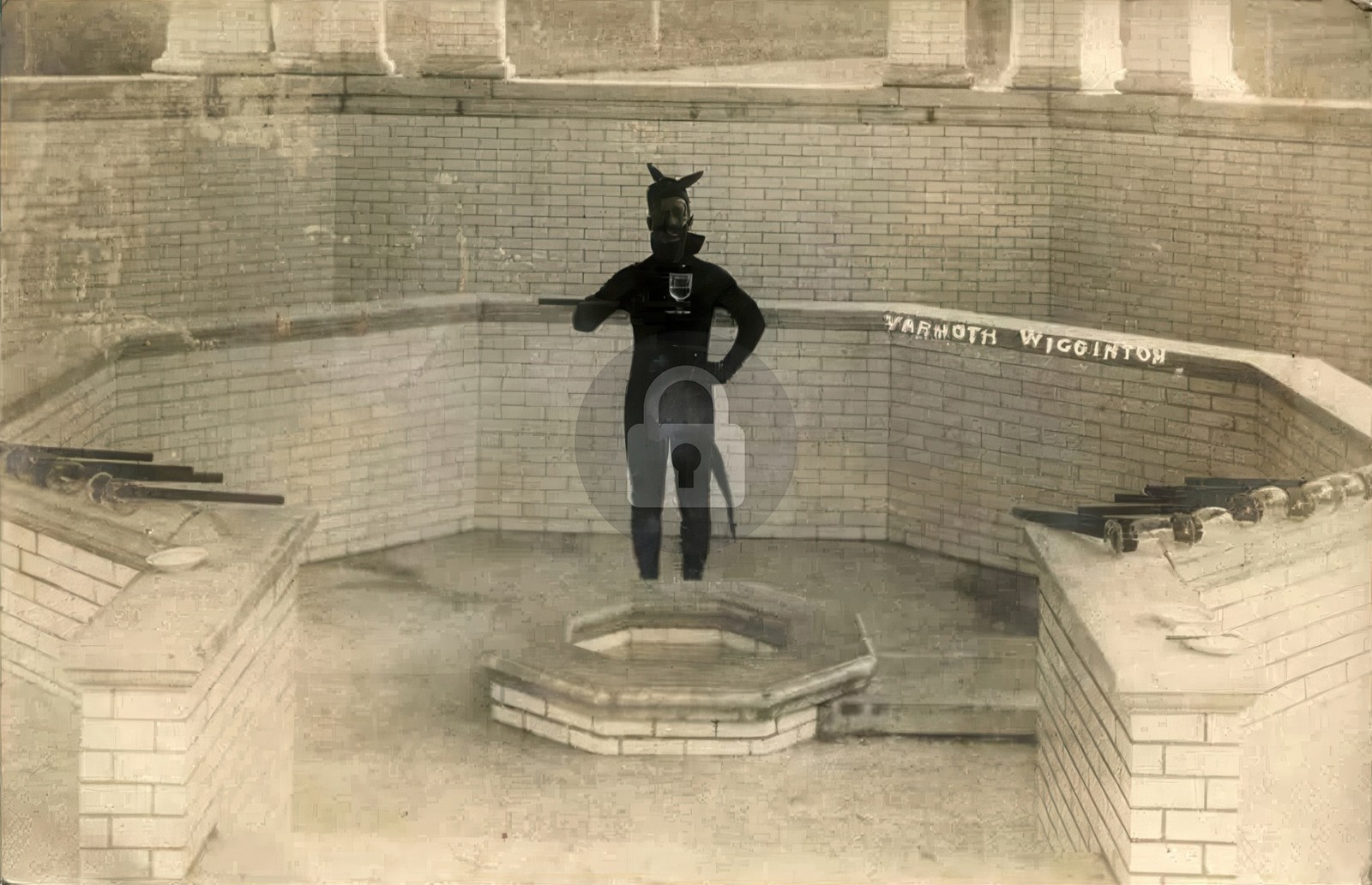 FRENCH LICK IN Indiana Pluto Water Devil 1908 RPPC Photo Postcard COPY
