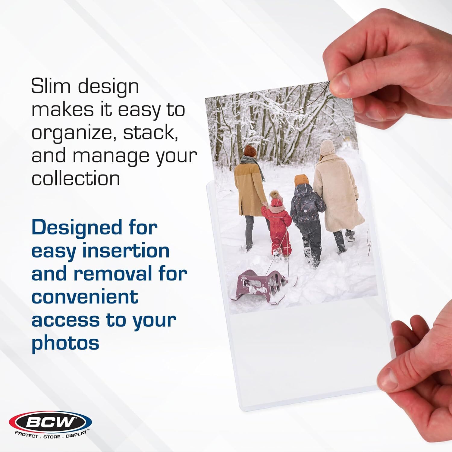 BCW 4×6 Post Card & Photo Top Loaders | Rigid PVC Sleeves | 25 Pack | Clear